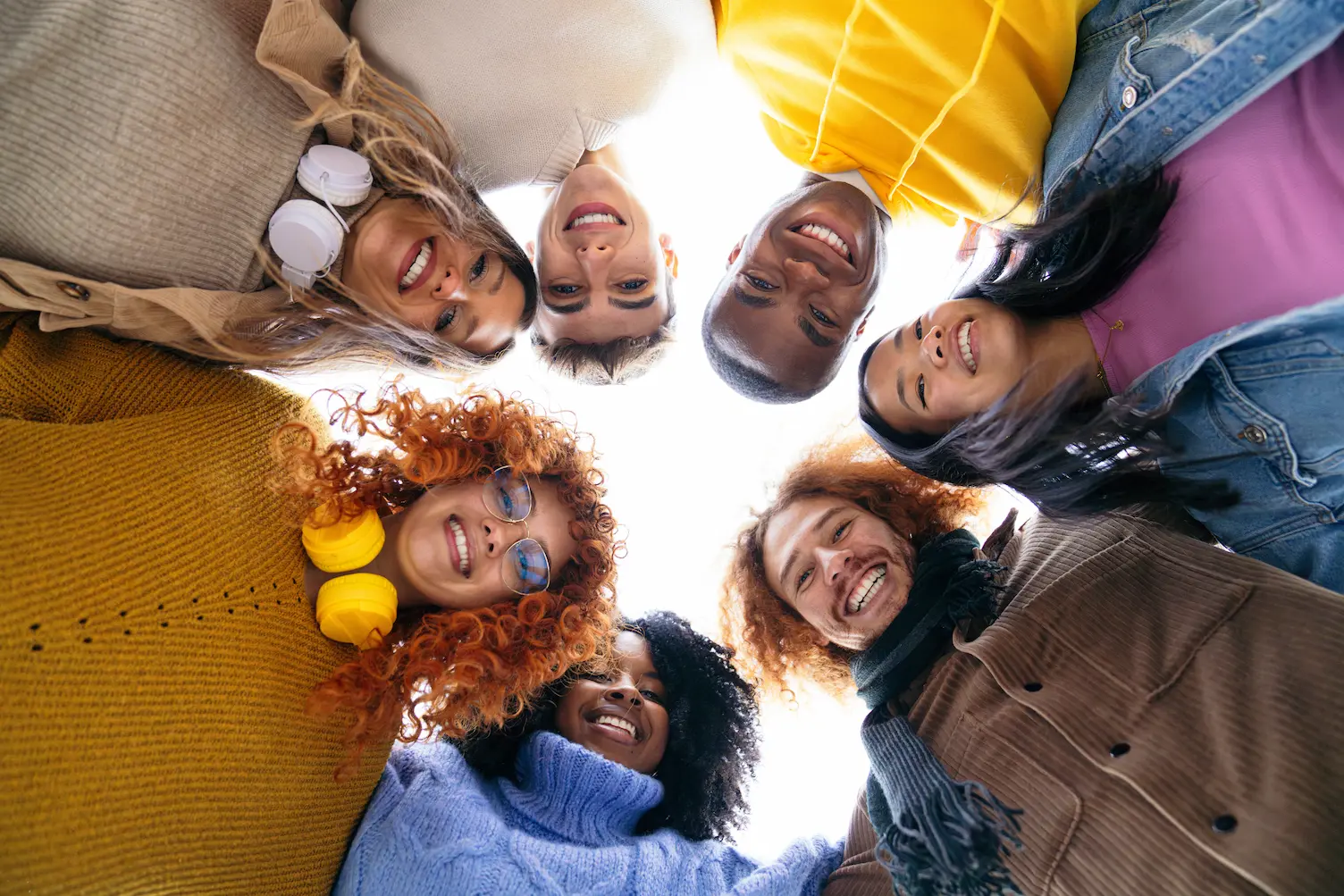 Circle of diverse friends Circle of diverse friends